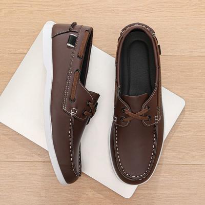 Fashion Low-Top Leather Shoes for Men Plus Big Size Work Cowhide Elegant New In Price Footwear Offer Slip-on Sale Pu Man Casual Shoe