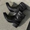 Martin Boots Men'S High-Heeled Casual High-Top Chelsea Boots British Zipper Thick-Soled Upturned Wizard Boots Men'S High-Tide Models