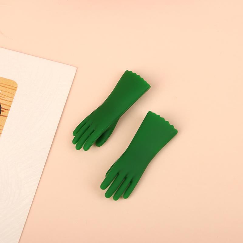 1Set 1:12 Dollhouse Miniature Rain Boots Gardening Gloves Gloves Baking Gloves Laundry Mitts Model Farm Decor Toy