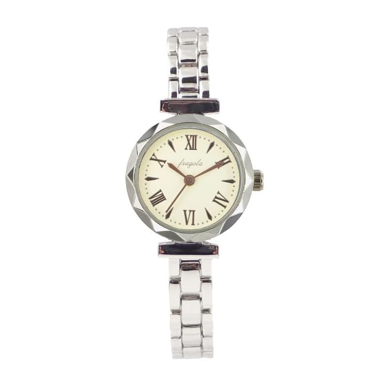

[Follow] watch fragola cut bezel metal watch N00824S-2 SV/IV ladies silver