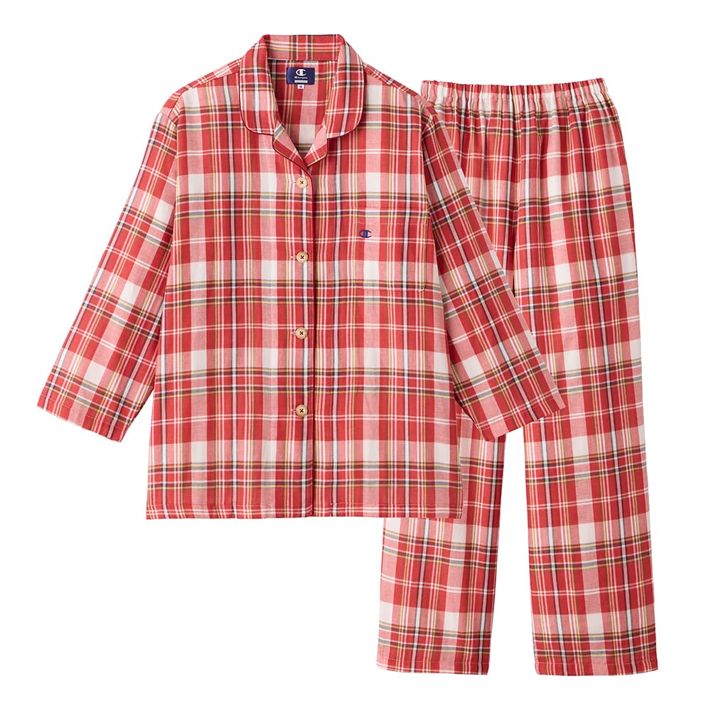 

Gunze Long Sleeve Pajamas with Dyed Double Red Women s Pants, Gauze,