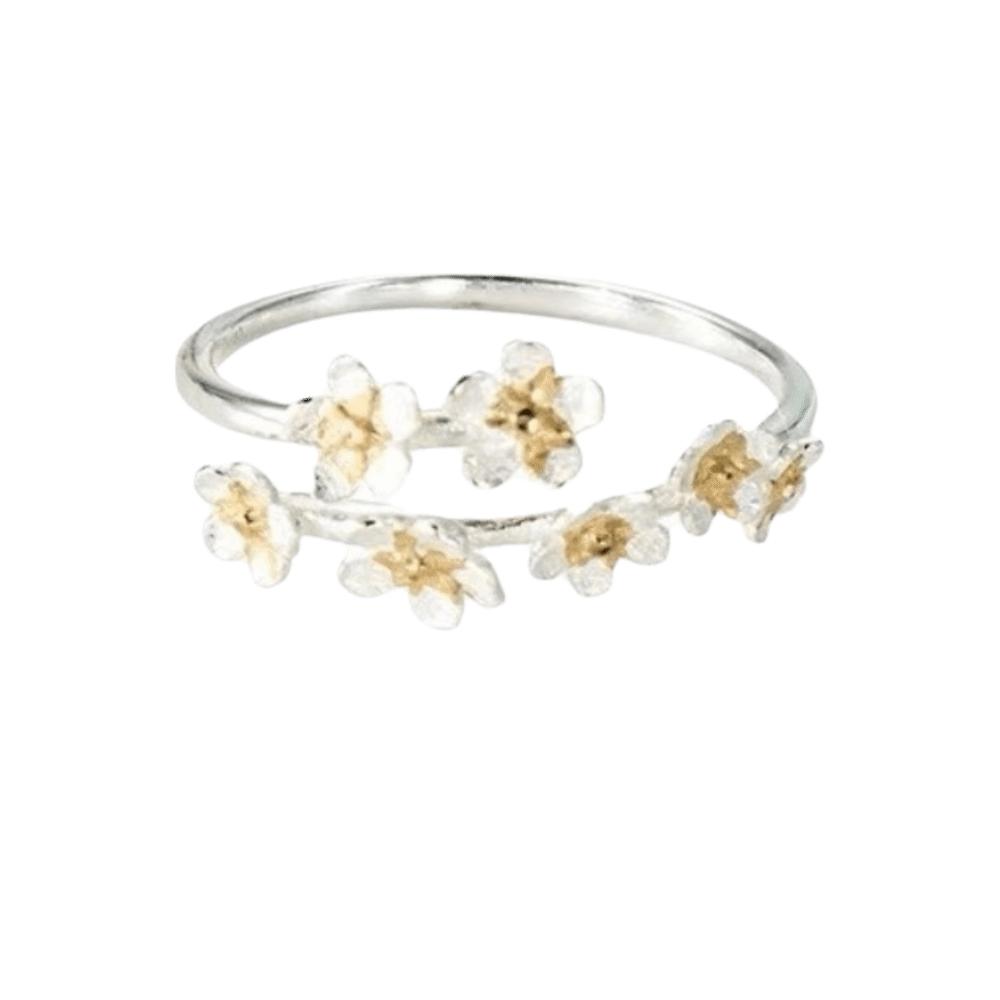 Delicate Design Adjustable Rings Elegant Women Jewelry Ornaments Flower Opening Rings Gift