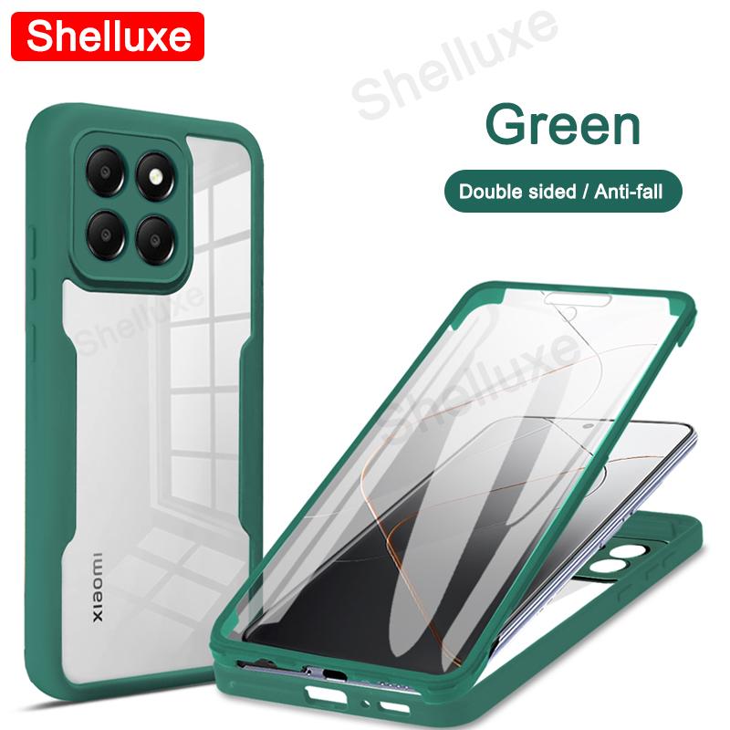 360 Full Body Front+Back Clear Case Shelluxe For Xiaomi 14 14T Pro Mi 14 Mi14 Ultra Mi14T Pro Silicone Double Sided Phone Cover