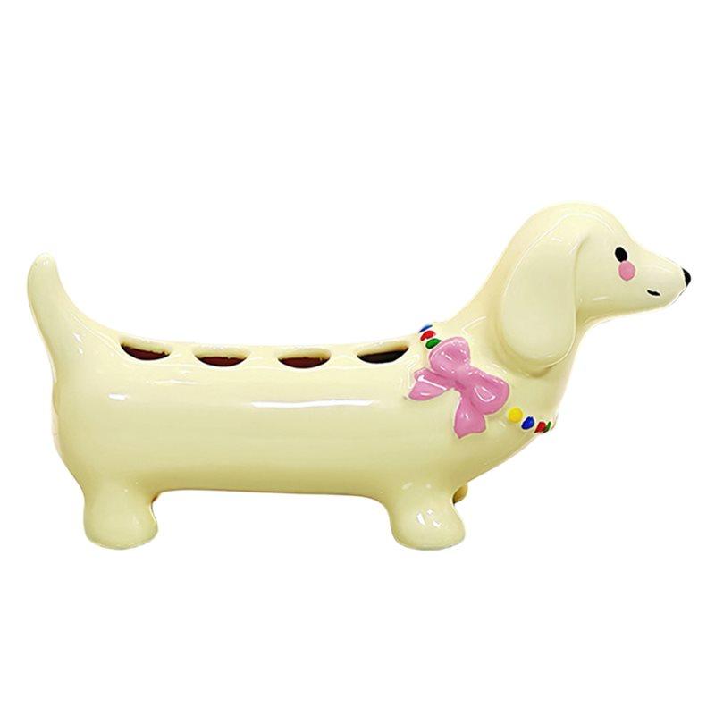 ABKY-Dachshund Toothbrush Holder Storage Rack Bathroom Sink Washstand Toothbrush Base Decoration