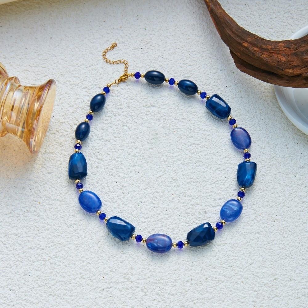 Irregular Beaded Necklace Handmade Geometry Necklace Trendy Irregular Necklace Party
