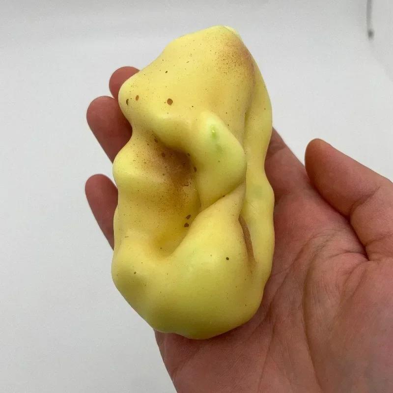 Pomme de terre Squishy Croquante et Croustillante Balle Anti-Stress Froissable ASMR Jouet Fidget Fait Main Bloc à Presser Rempli Jouet Sensoriel Soulagement du Stress Adulte