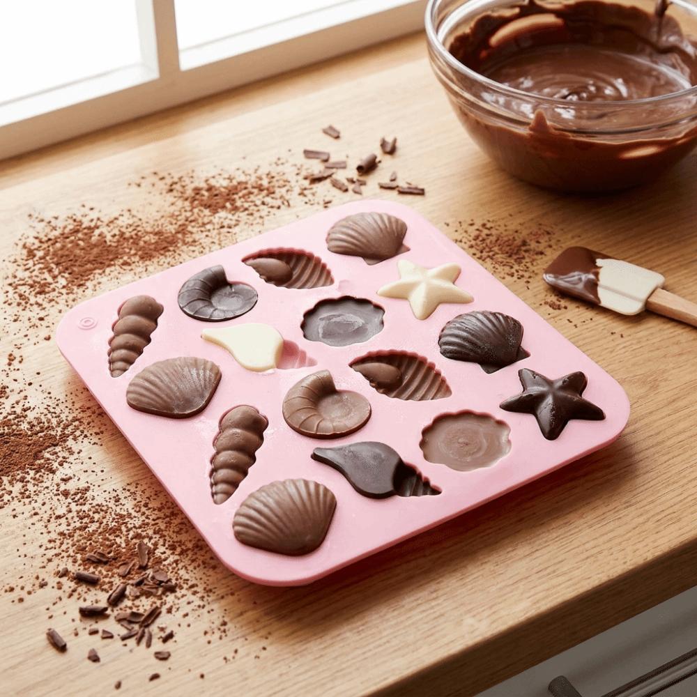 Starfish Shape 3D Shell Mold Conch Ice Cube Tray Baking Supplies Marine Animal Mold  Candy Making