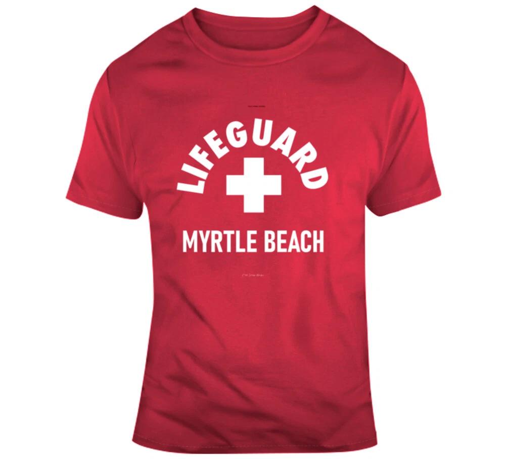 Lifeguard Myrtle Beach South Carolina Surfing Ocean Summer Sun Gift T Shirt XL