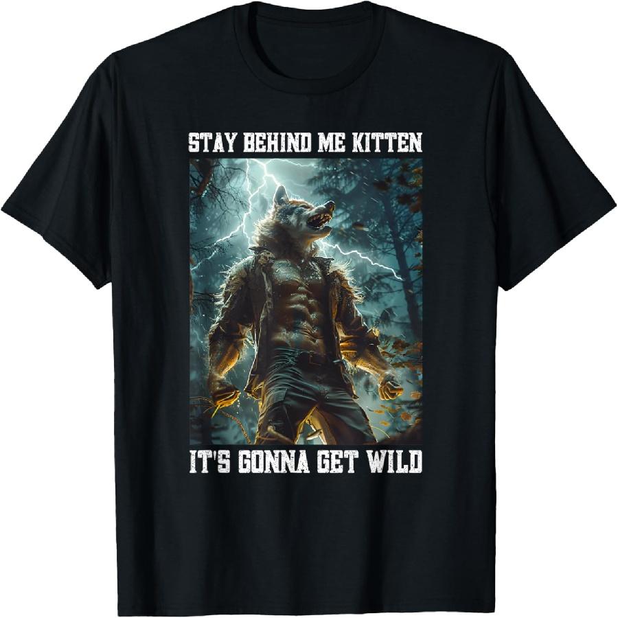 Cringy Werewolf Kitten Wolf Meme Cringe Alpha T-Shirt XXXXXL чёрный