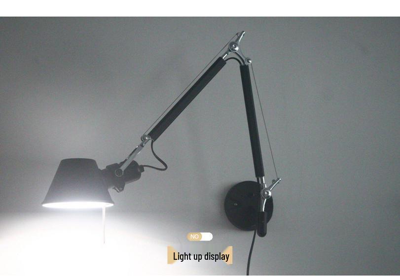 Adjustable Industrial Wall Lamp - Modern Rotatable Design for Bedroom & Living Room