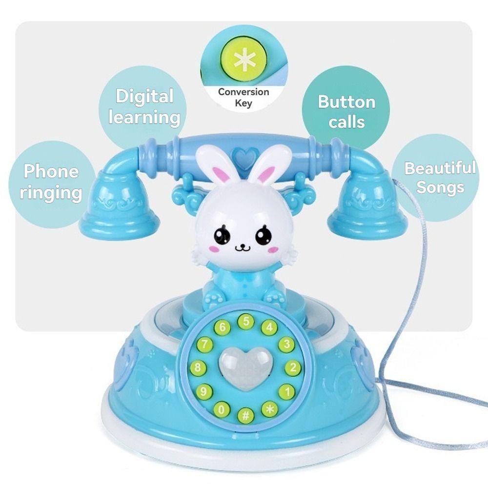 Playing House Musical Rabbit Telephone Toys Simulation Phone Early Education Toy Children's Toy