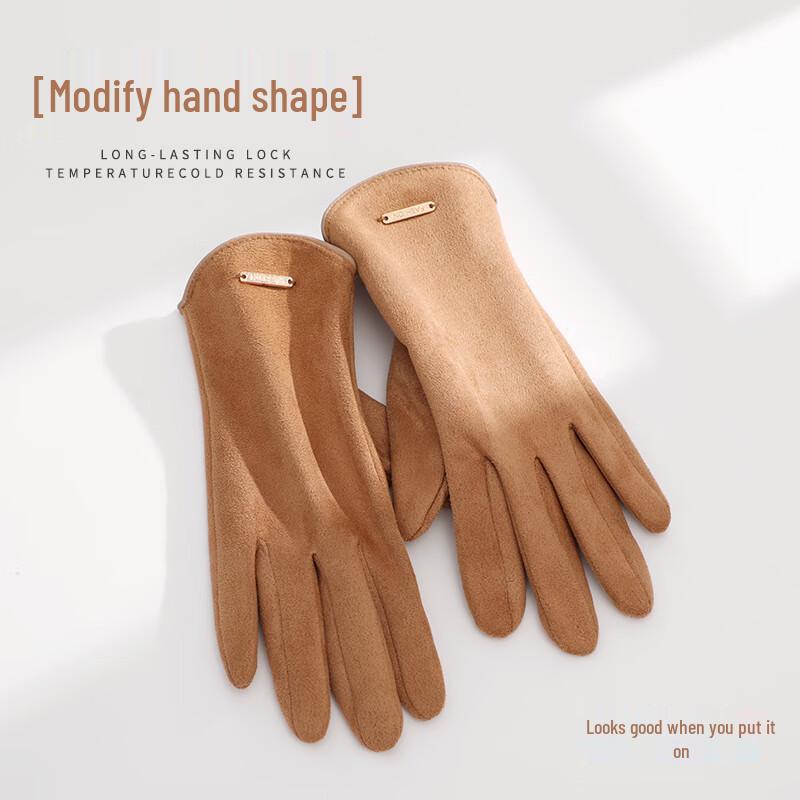 MINISO Women's Fleece-Lined Touchscreen Winter Gloves