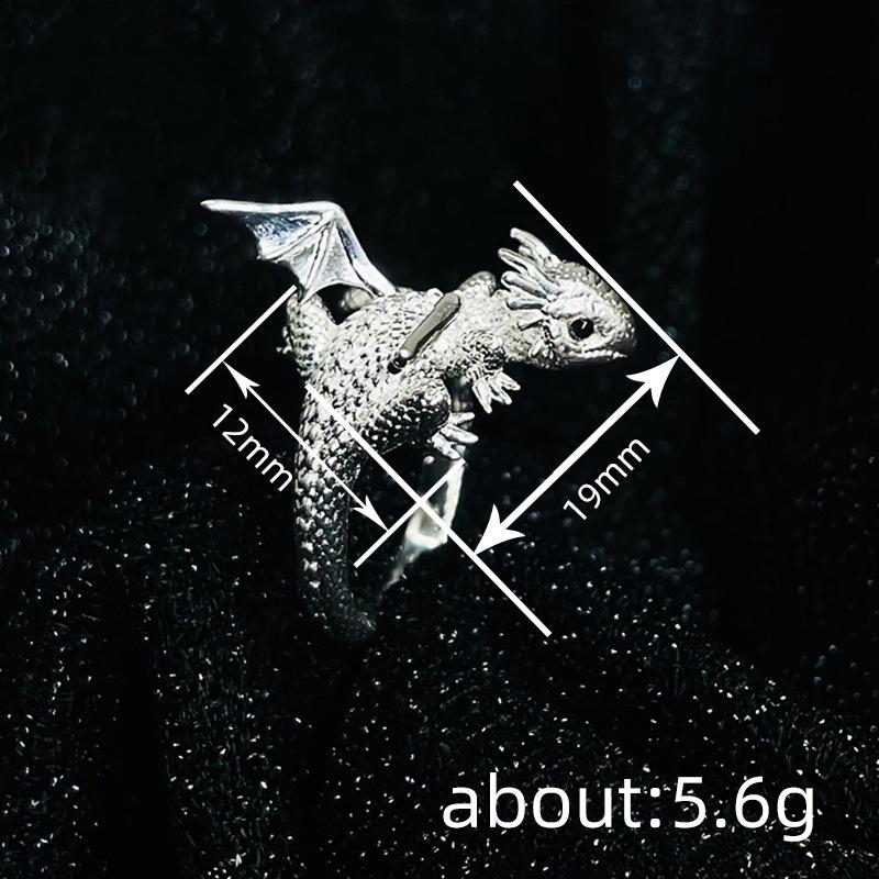 Cute and Realistic Western Dragon Ring Girl, Halloween Flying Wings Wing Accessories Cos Fashion Opening