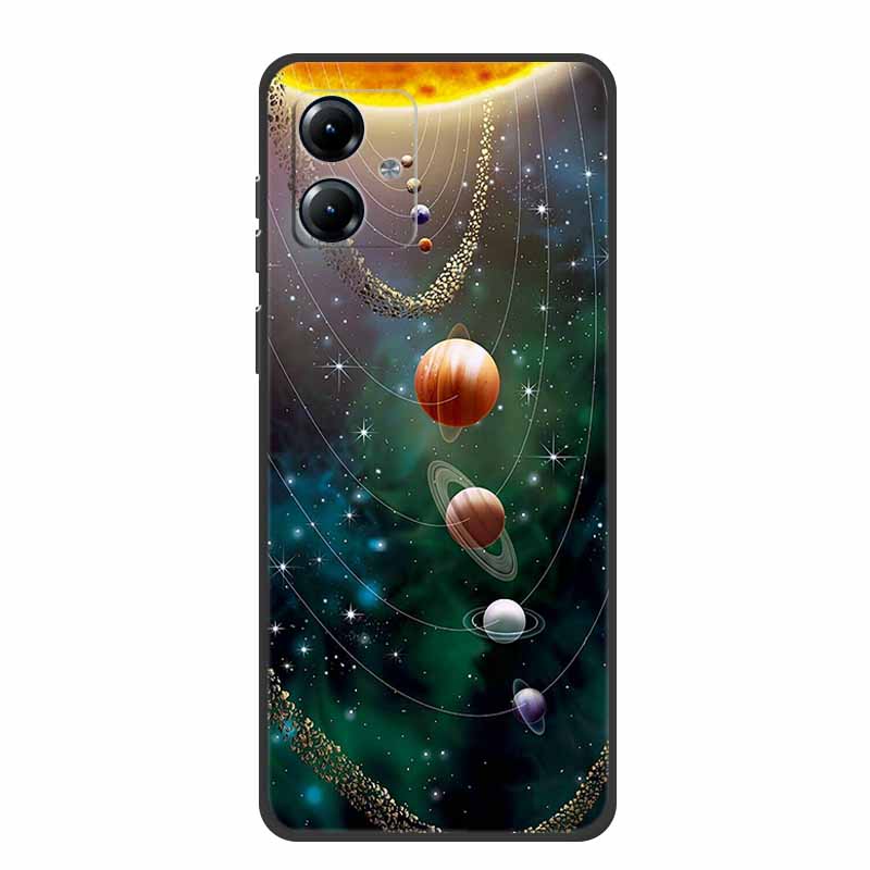 For Motorola Moto G84 5G Case Silicone Soft Wolf Lions Cat Black Bumper Funda Coque for Motorola Moto G54 5G TPU Protective Bag