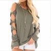 Women's Sexy Pullove Tops Off Shoulder Unique Sleeve Round Neck Top T-shirt