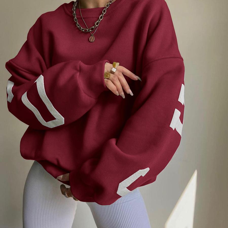 Women's Casual Fashion Printed Thick Versatile Long Sleeve Hoodie