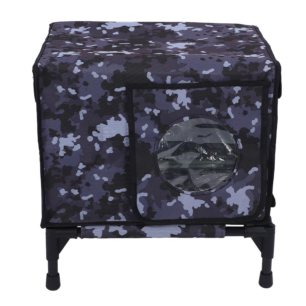 Beheiztes Katzenhaus für draußen Winddicht Regendicht Kratzfest 3 Zeiteinstellungen Außen Isoliert Katze