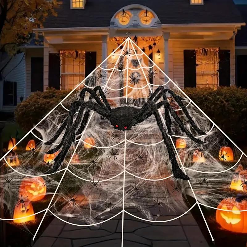 Realistic Plush Spider Creepy Furry Halloween Decoration Prop for Indoor Outdoor Yard Garden Haunted House Spooky Home Decor