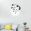 Acrylic Cat Wall Clock Silent Non-Ticking Hanging Timer For Home Office Bedroom Library