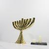 Creative Metal Candle Holder Nine Gold Geometric Twist Candle Stands Candlestick Fishtail Centerpieces Home Decoration