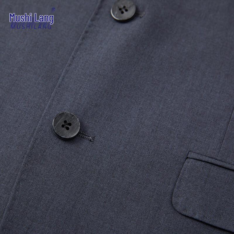 Men's Wool Blend Slim Fit Business Suit Set