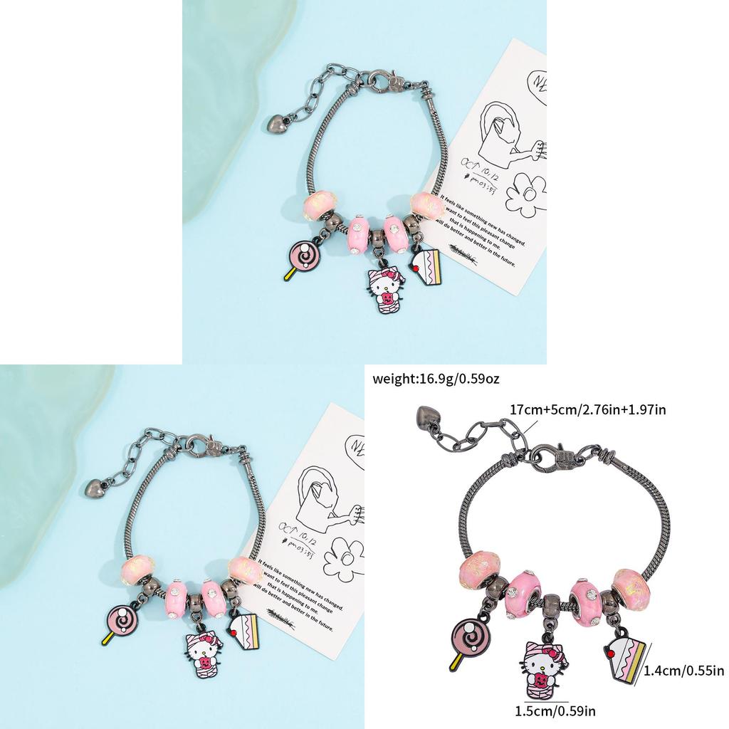 Hello Kitty Jewelry Bracelet With Zinc Alloy Material For Gift Giving In Spring 2025