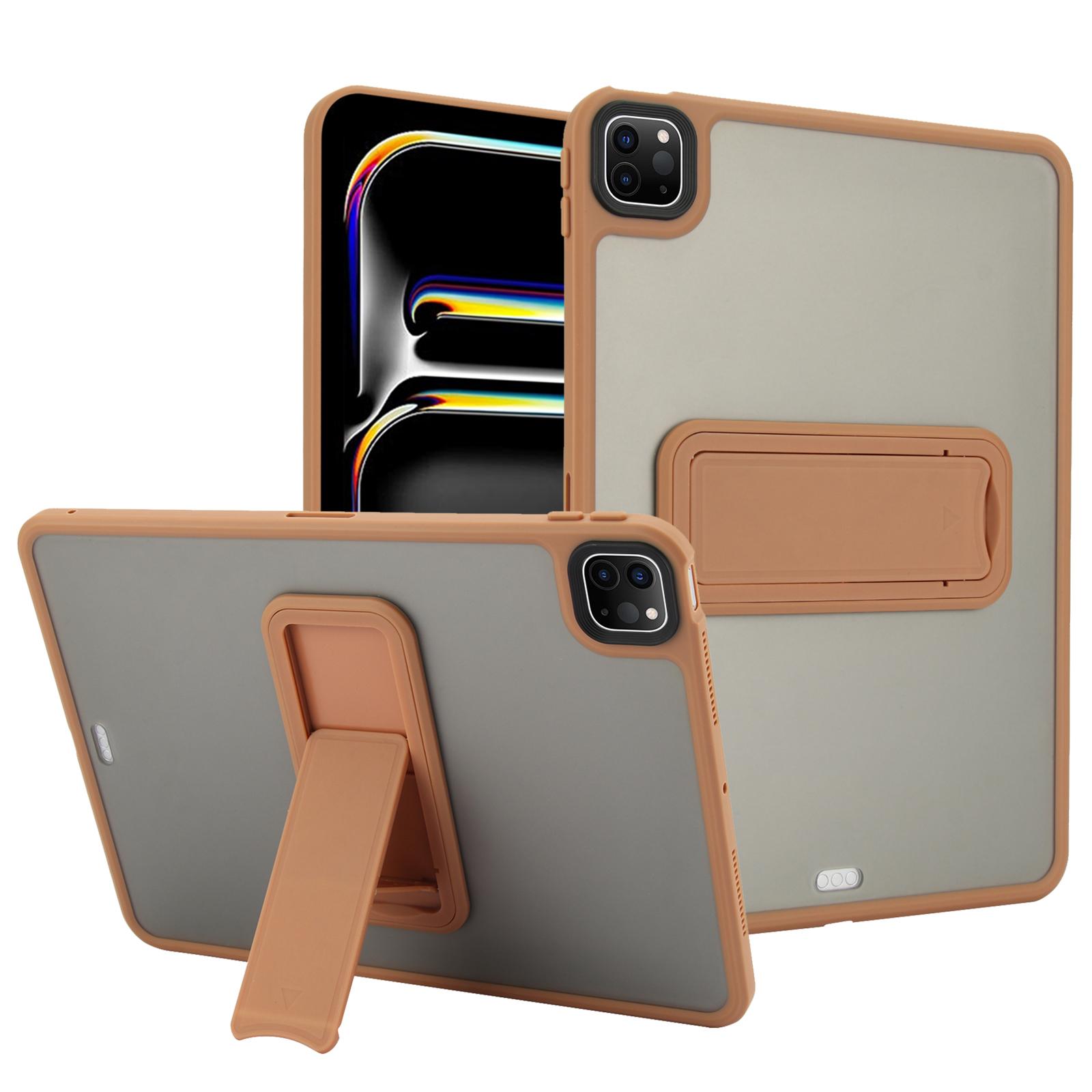 

For iPad Pro 12.9 (2022)/(2021)/(2020)/(2018) Case with Kickstand TPU + PC Skin-Touch Tablet Cover B