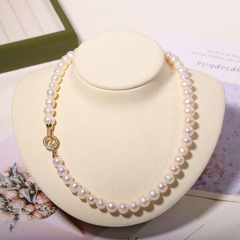 Zhuji Freshwater Pearl Necklace Set: Women's Three-Piece Choker Gift for Mom Mother's Day Live