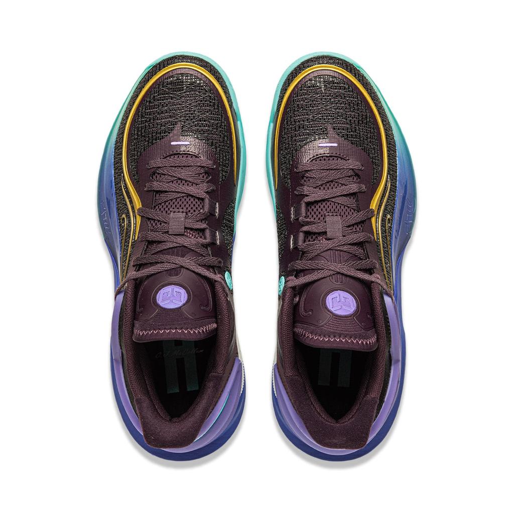 Li Ning CJ 3 Cushioning Slip Resistant Abrasion Resistant Lightweight Rebound Low top Basketball Shoes Men's Black Blue ABAU007-15