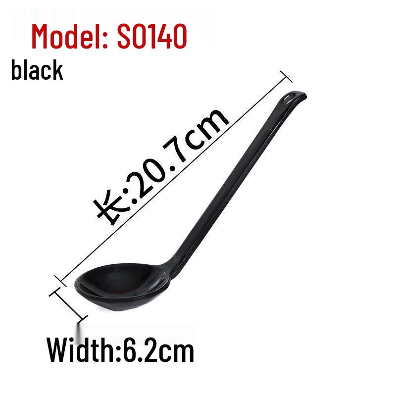Xiangyuanmei Long Handle Colorful Melamine Soup Spoon - Imitation Porcelain for Hotel and Restaurant Use