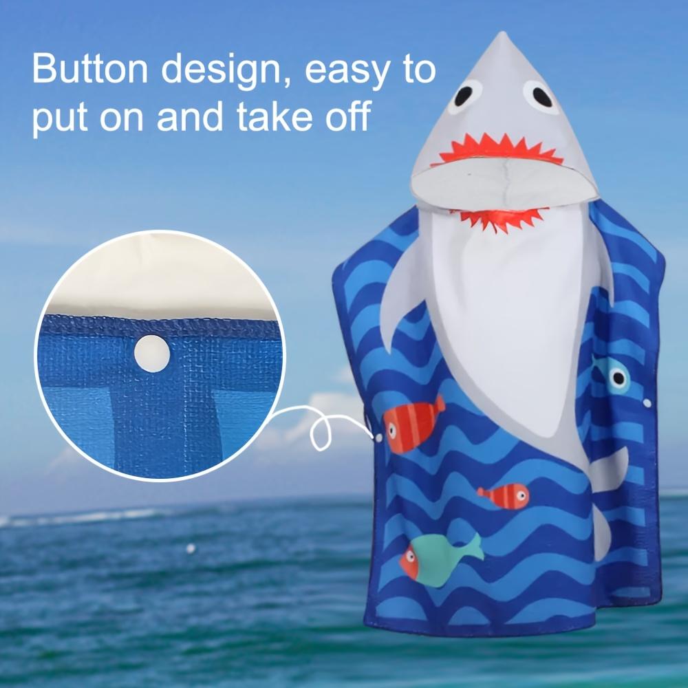 Children Bathing Stuff Kids Hooded Cape Towel Boy Shark Bathrobe Baby Dinosaur Bath Towel Girls Unicorn Beach Towel Wrap Blanket