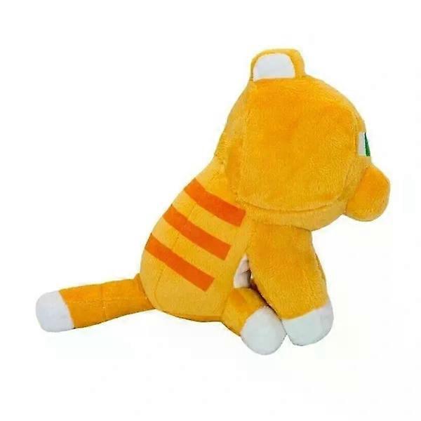 18 cm Held Minecraft Ingwerkatze sitzend Gelbes Plüschtier Weiches Spielzeug Neu_Super Geschenk