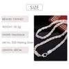 Nuovo annuncio Argento Sterling 925 20 Pollici 5MM Collana Personalizzata Uomo Donna Moda Charme Hip Hop Gioielli Regalo di Natale