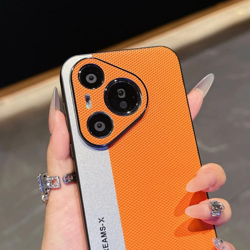 Splicing Color Matte For Magsafe Magnet Case For Huawei Pura 80 70 P60 Mate 70 60 50 Pro Plus Embossed Pattern Shockproof Cover