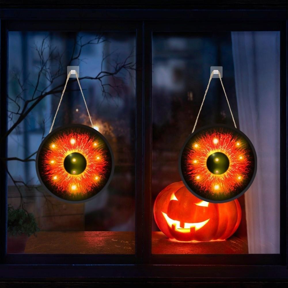 Luminous Giant Hanging Eyeball Round Acrylic Eye Tags Festive Decor LED Eyeball Halloween Party