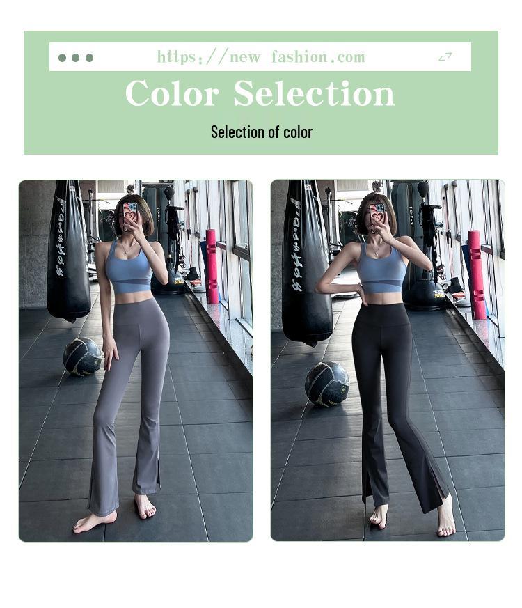 High-Waisted Hip-Lifting Flared Yoga Pants for Running & Training