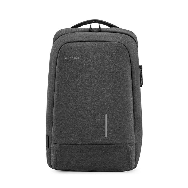 Men's Backpack Kingsons Anti-theft Waterproof Men Backpack USB Charge Laptop Backpack 15.6/17.3 Inch School Bags for Teenagers Boys
