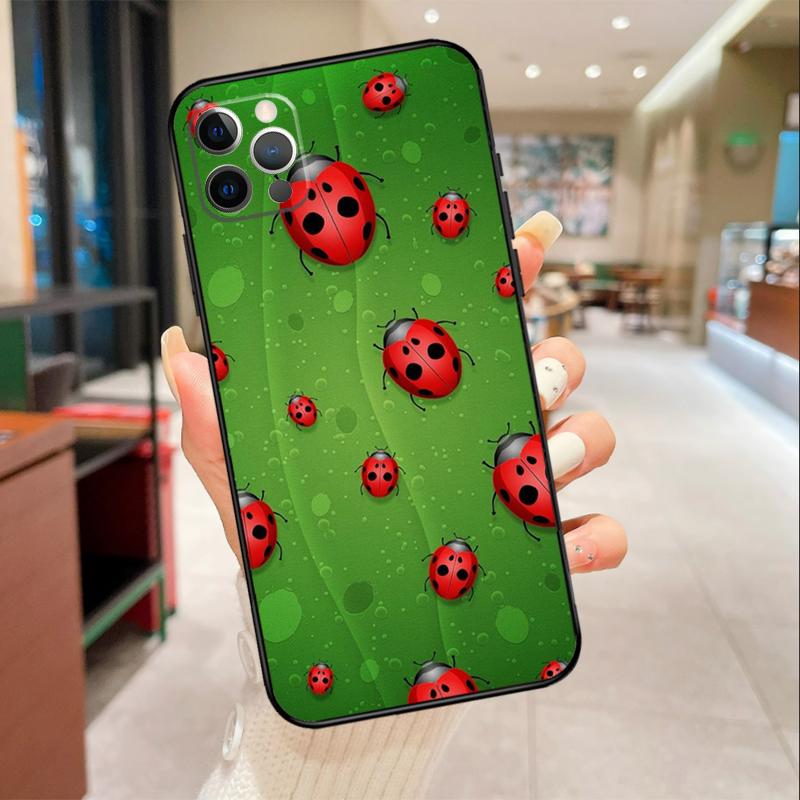 Ladybug Beetle Phone Case For iPhone 17 Air 16 14 13 11 15 Pro Max mini 15 16 Plus 16e Protective Cover