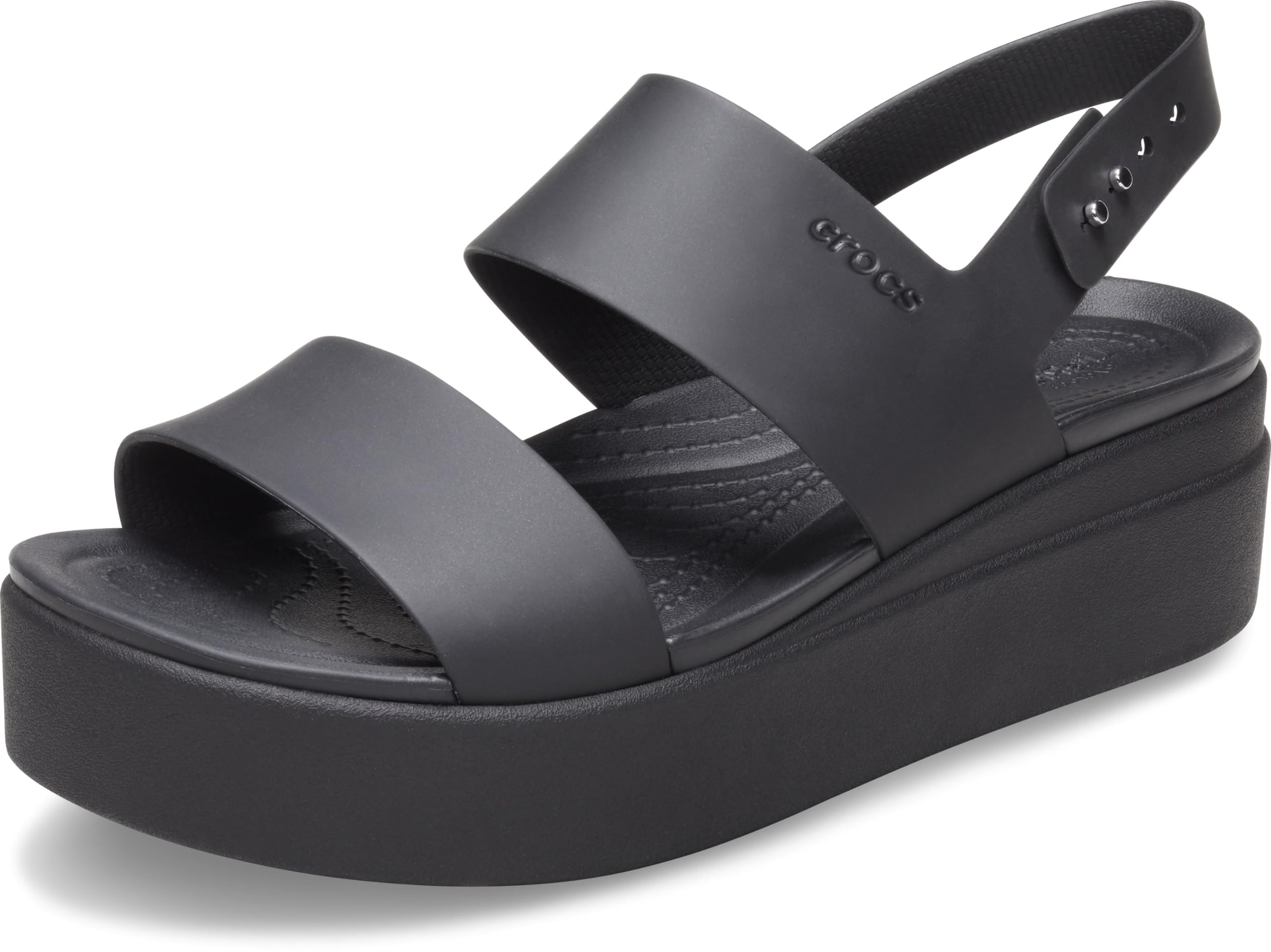

Crocs Brooklyn Row 24 см [CROCS] Сандалии, На танкетке, Женские, Черный/Черный,