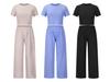 Plus Size Women's Spring/Summer 2026 Casual Suit: Short-Sleeve T-Shirt & Long Pants Two-Piece Set