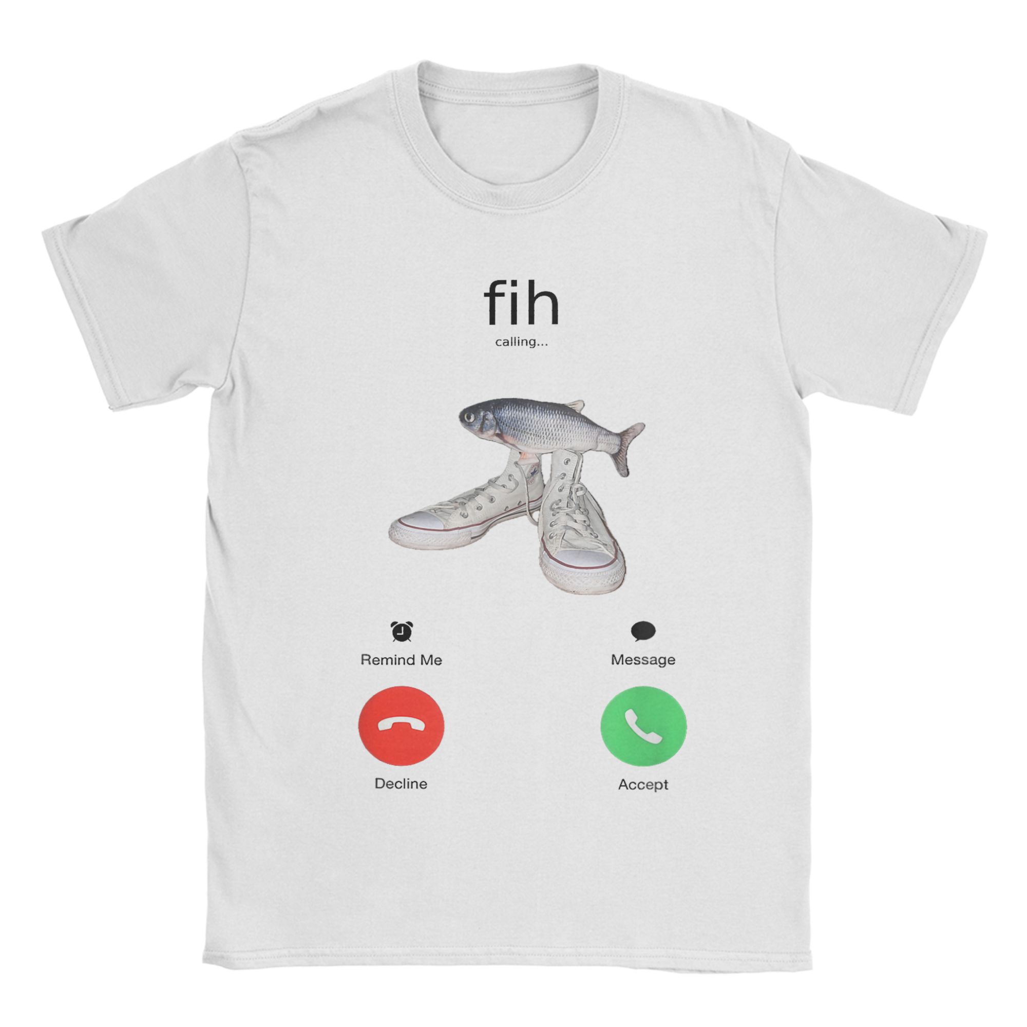 Unisex s TShirts Fih Shoes Fish Meme Vintage 100 Cotton Tees Short Sleeve  T Shirts Crewneck Tops Original S