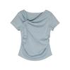 Craftsman Yi, design strap short-sleeved T-shirt for women's spring and summer Nanyou new product, sweet girl wear bottoming shirt