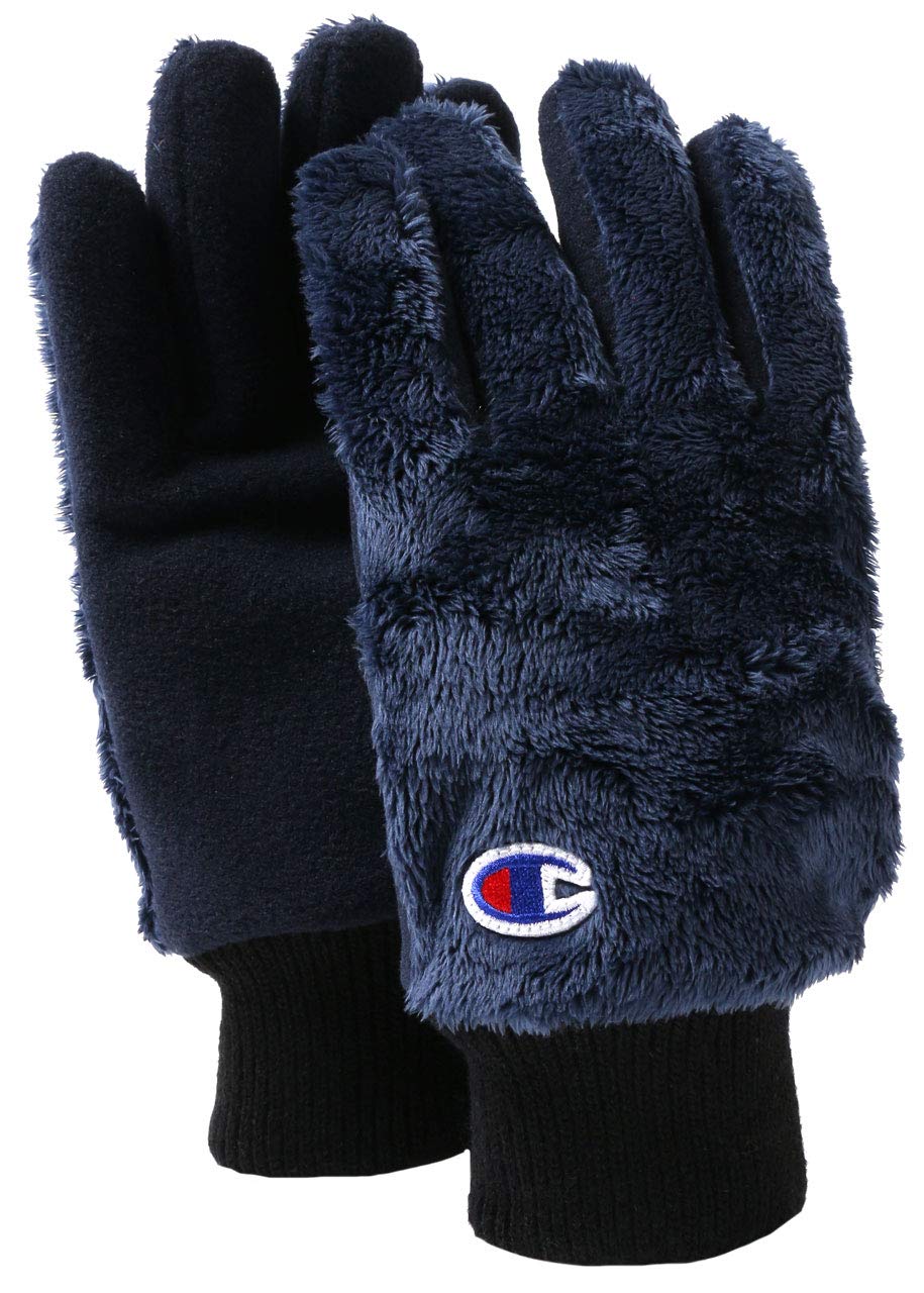 

Champion Gloves for Men and Women, Unisex, Cold Weather Protection, Cycling, Motorcycle, Commuting, Sherpa Fleece, Navy Free