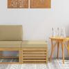 Outdoor Footstool Solid Acacia Wood White