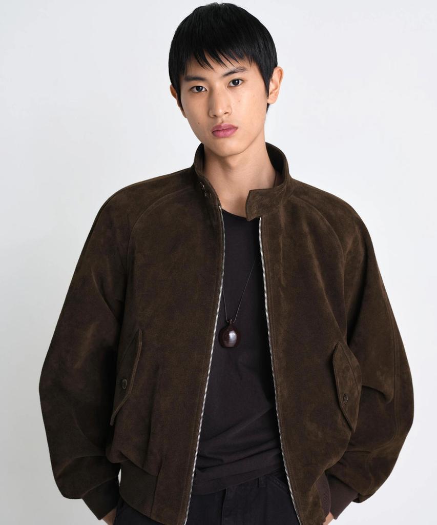 Labelarchive Paz 90’S Cow Suede Blouson Saddle Brown