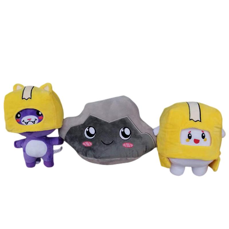 Cross-border Lankybox Plush Toy: Little Man Fox Stone Cloud Cardboard Box Plushie Pillow