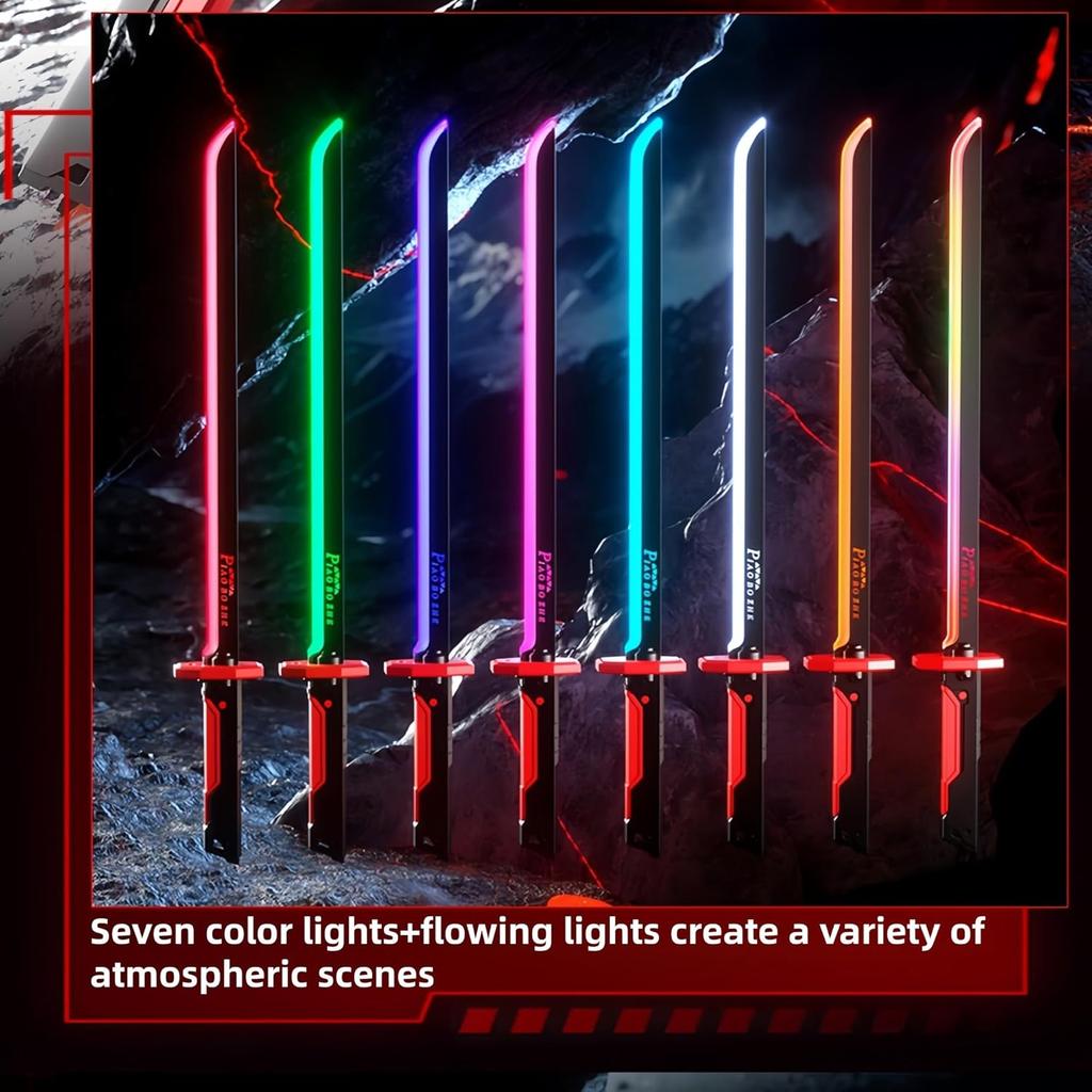 Lightsaber7Color Flowing Spark Sword,31.4 inch with Sound Effects,Led Sword with Smoke, for14+Years Old Toy Light Saber for Kids (Flint Not Included)