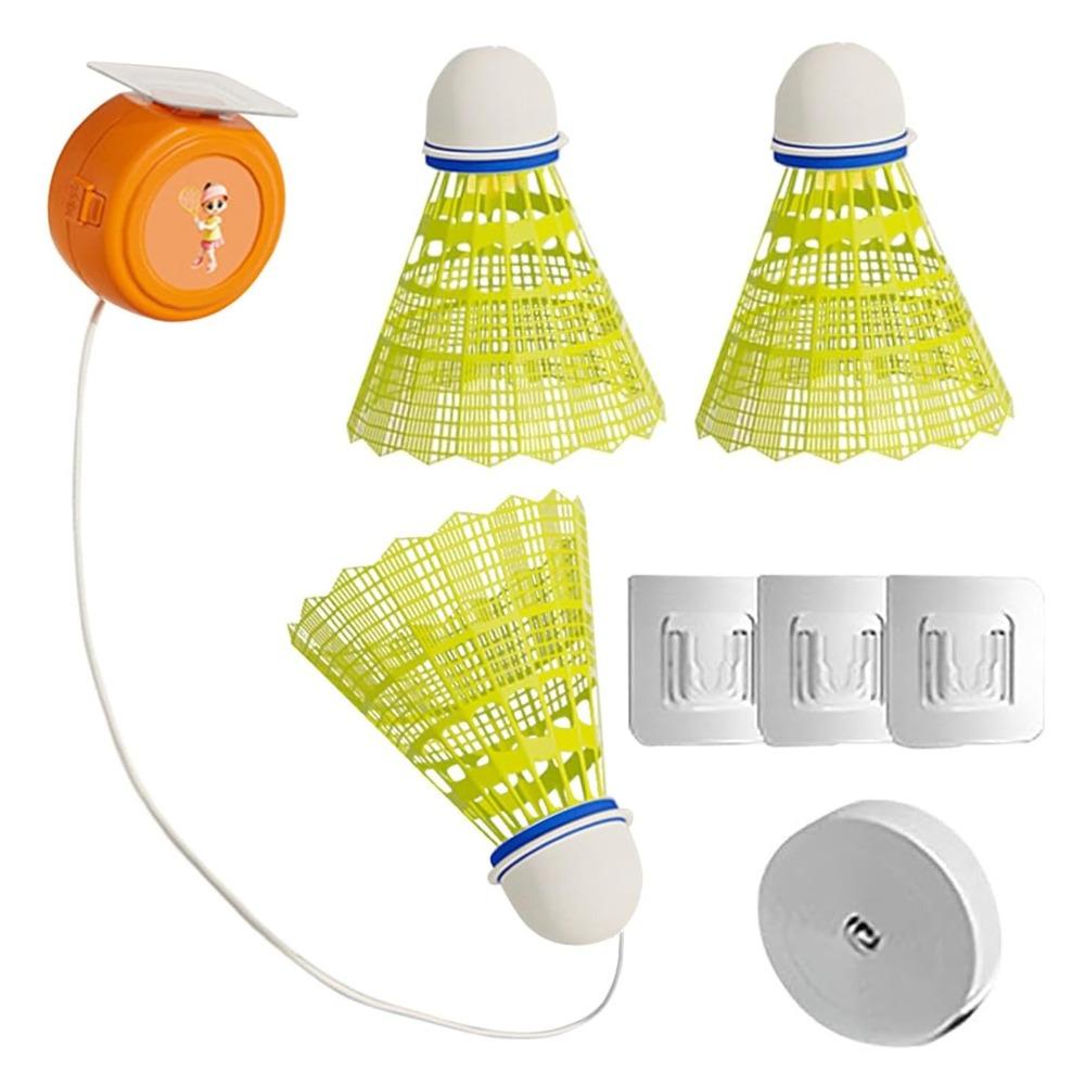3-pack Badminton Trainer Set Automatic Rebound Adjustable Single Player Badminton Lightweight Durable