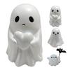 Halloweenská figurka ducha Mini roztomilý duch Netopýr Srdce Socha Pryskyřice Stolní ozdoby pro Domov Kancelář Stolní dekorace