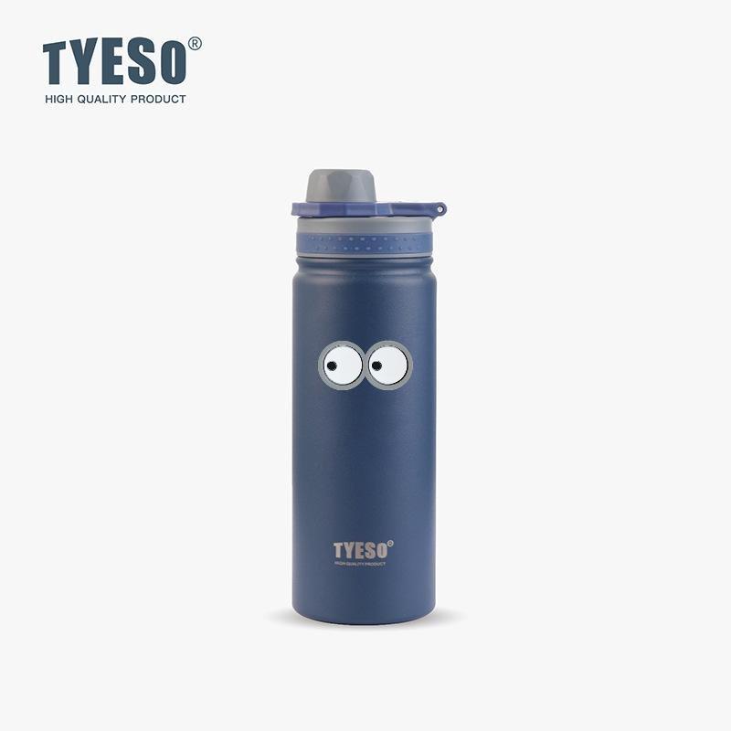 Tyeso 600ML Portable Vacuum Flasks Bottle Stainless Steel Travel Bottle Insulated Water Bottle Sport Thermal Cup Mug Aesthetic Mug with Eye Sticker